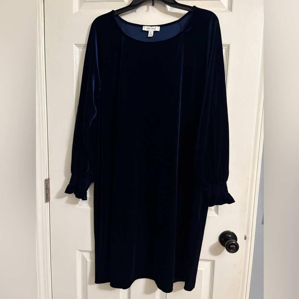 Royal Blue Velvet Dress, Nine West, XL